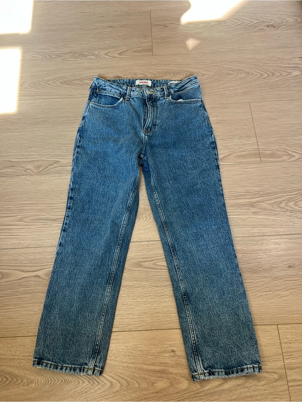 Wrangler Women's Straight Leg Jeans - Medium Blue Wash